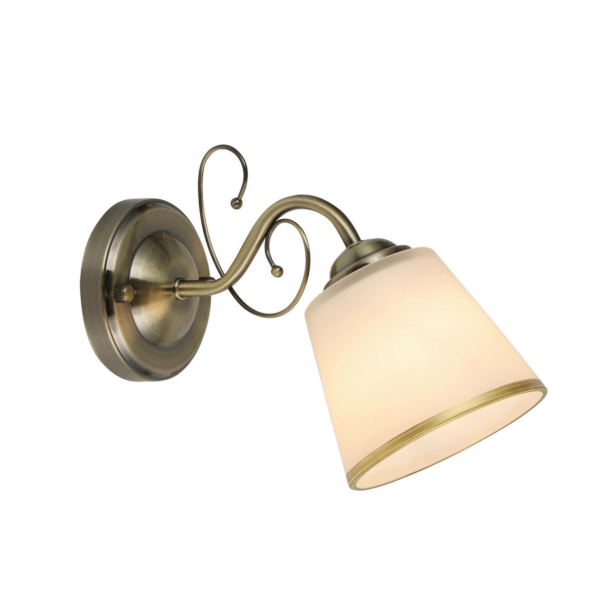 VÄGGLAMPA Losanna 26/12/20 cm   - vit/bronsfärgad, Klassisk, metall (26/12/20cm)