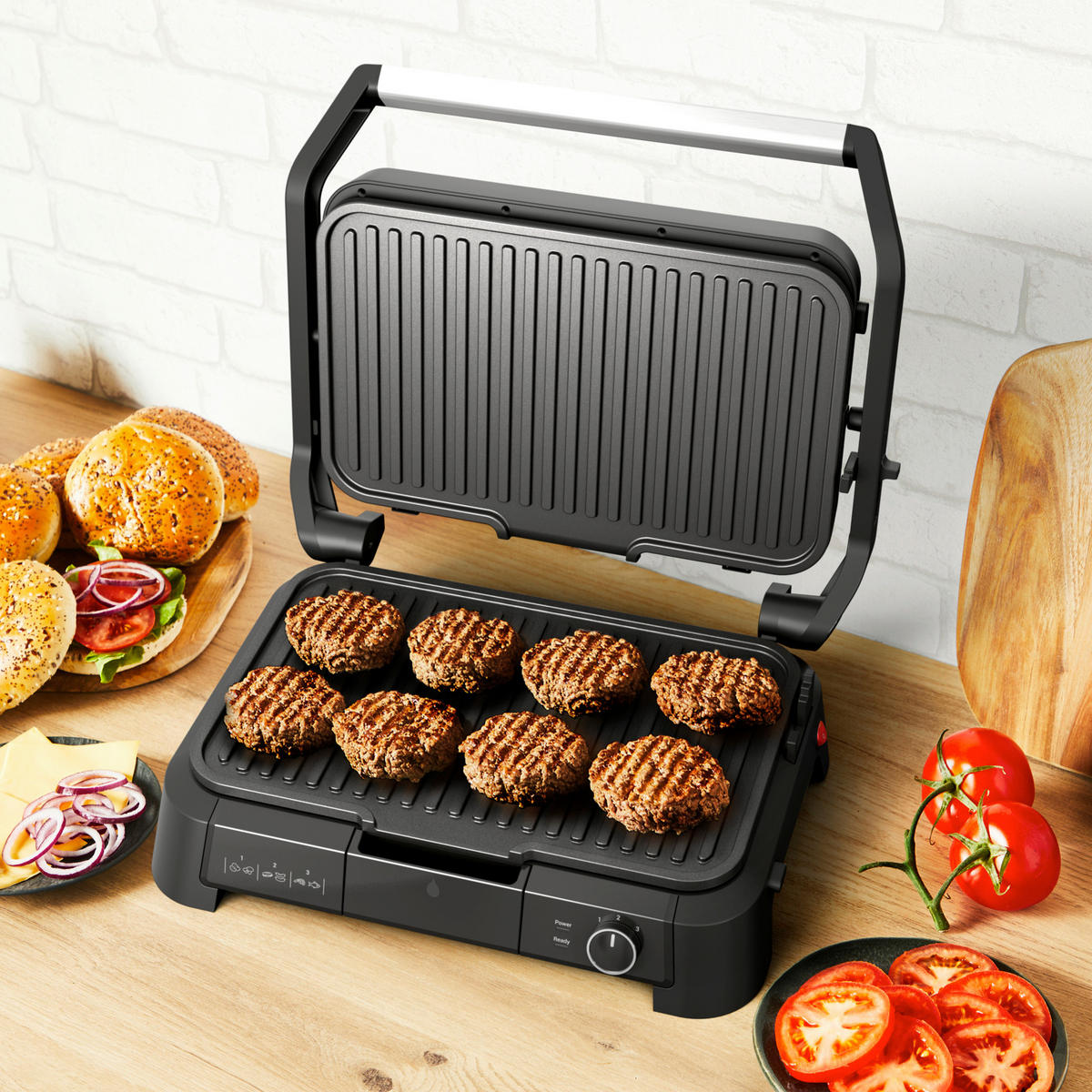 KONTAKTNI ŽAR  TEFAL Supergrill - srebrne barve, Basics, kovina (36.5/37.8/17.5cm) - Tefal