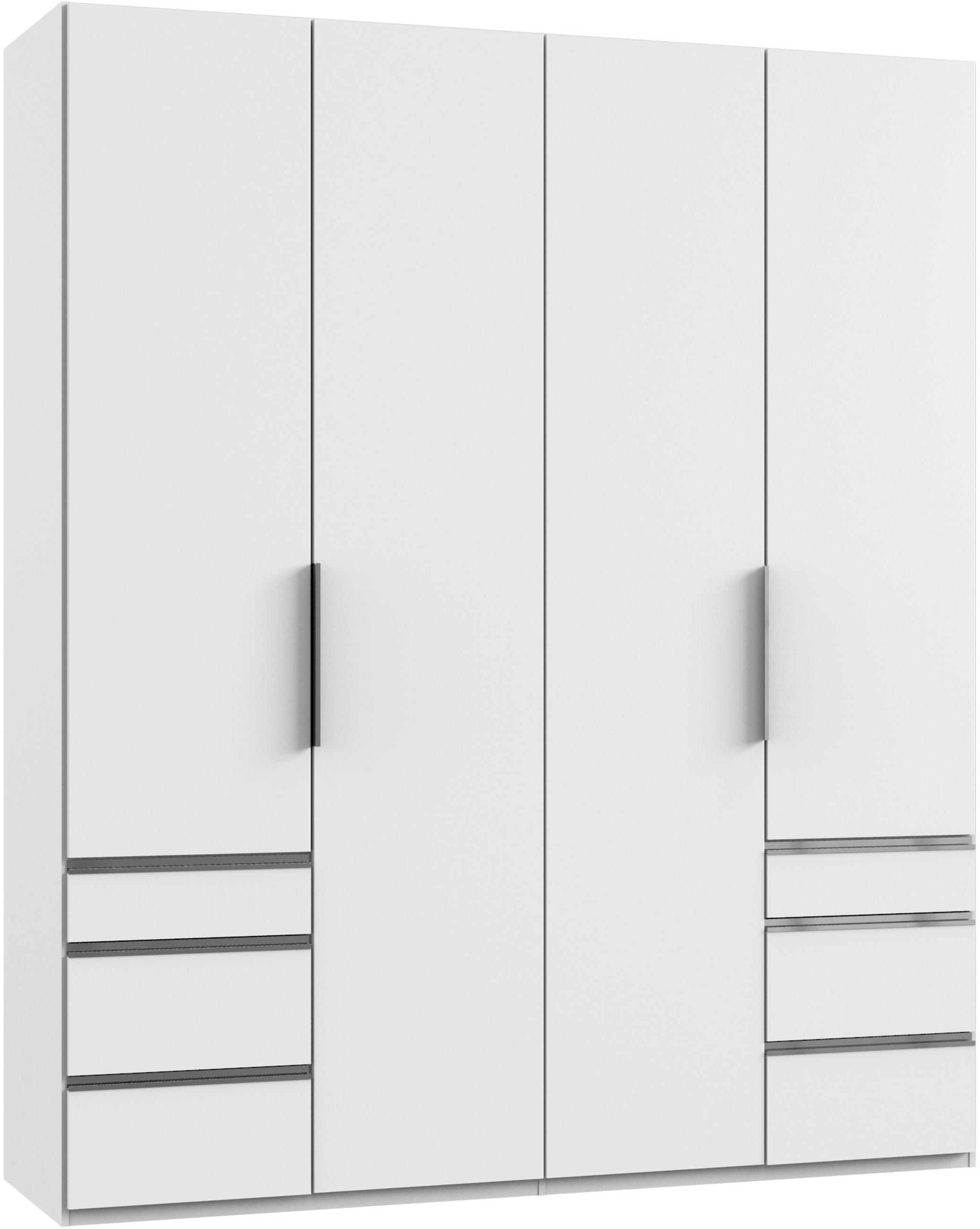 DREHTÜRENSCHRANK 200/236/58 cm 4-türig  - Chromfarben/Weiß, MODERN, Holzwerkstoff (200/236/58cm) - MID.YOU