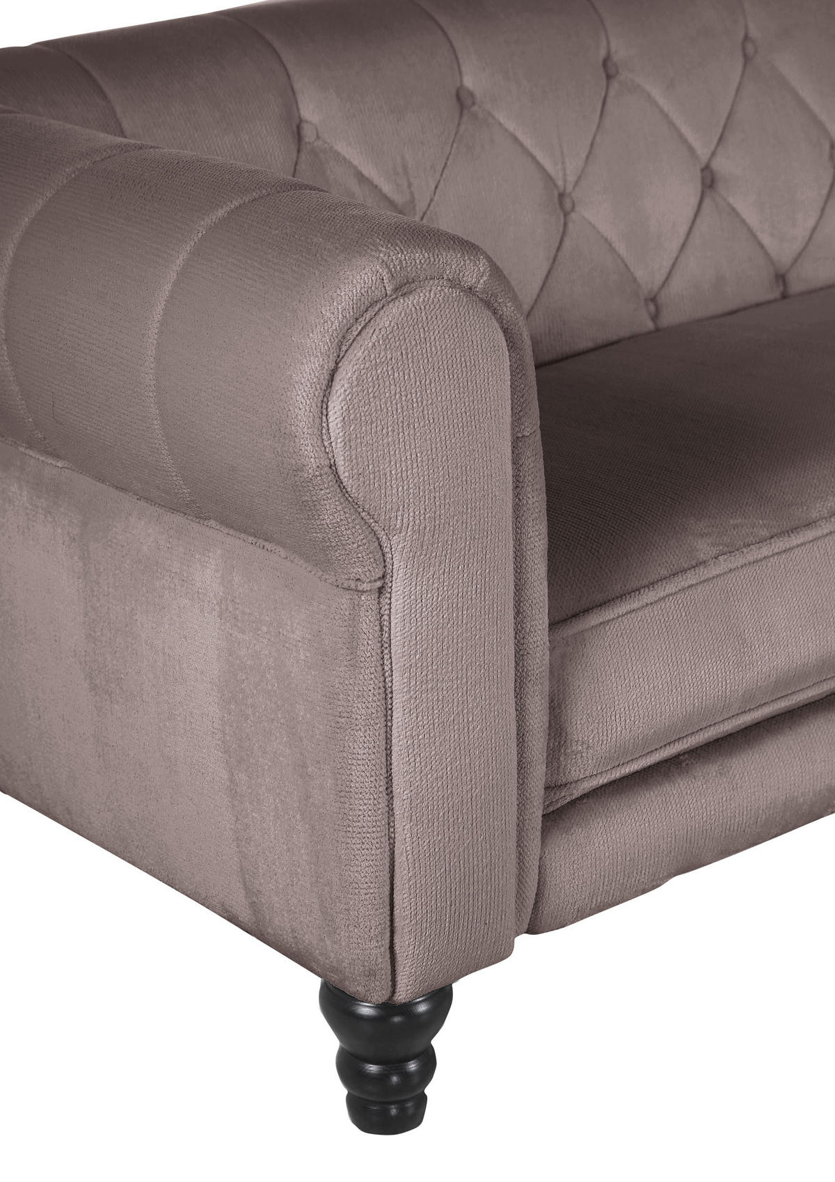 HÖRNSOFFA i plysch lerfärgad  - lerfärgad/mörkbrun, Design, trä/textil (260/160cm) - MID.YOU