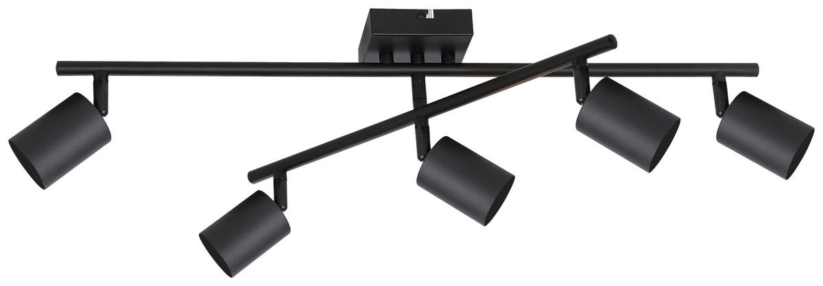 DECKENLEUCHTE    70,5/36/20 cm  - Schwarz, Trend, Metall (70,5/36/20cm) - Novel