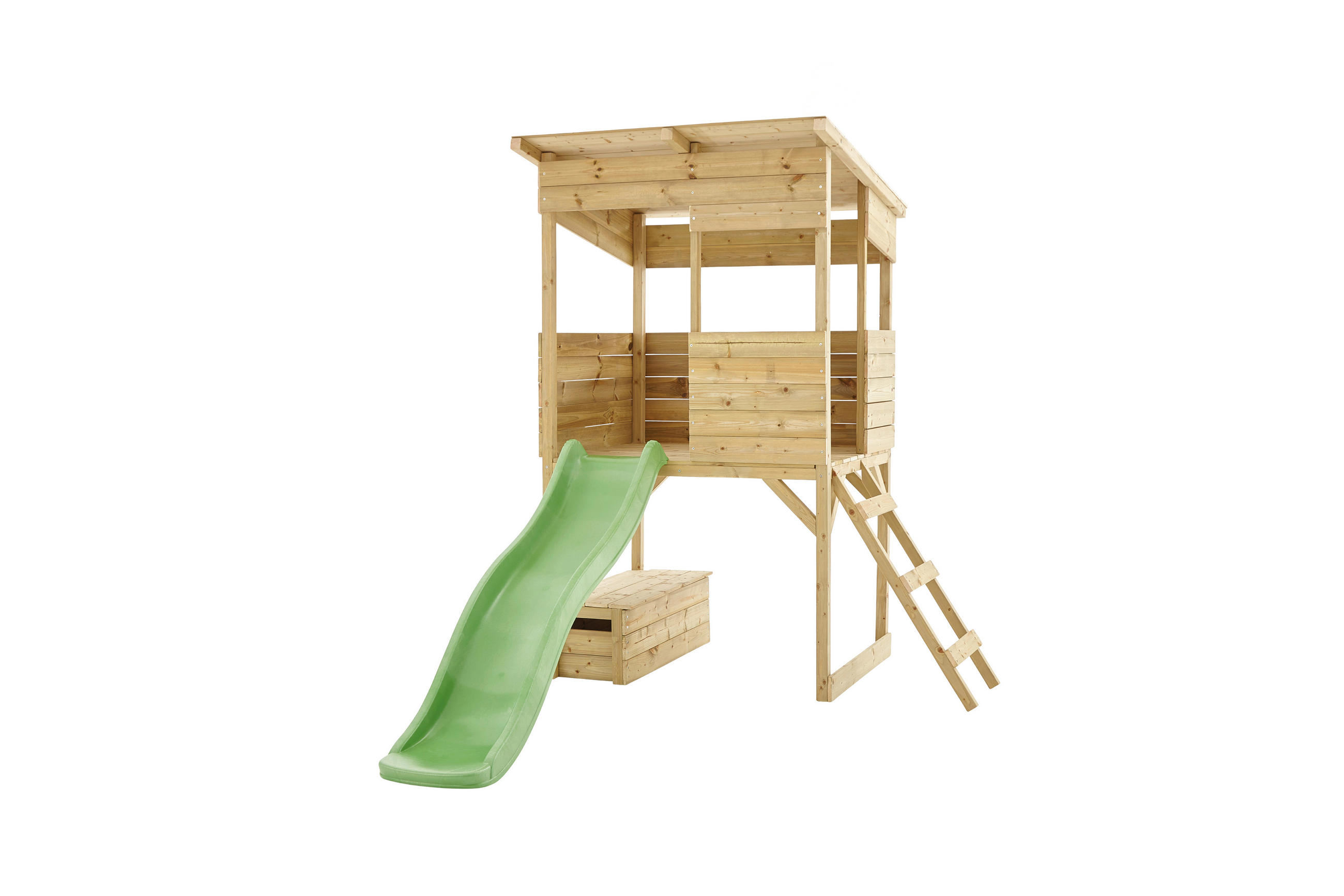 SPIELHAUS  - Fichtefarben, KONVENTIONELL, Holz (241/167/205cm) - Ambia Garden