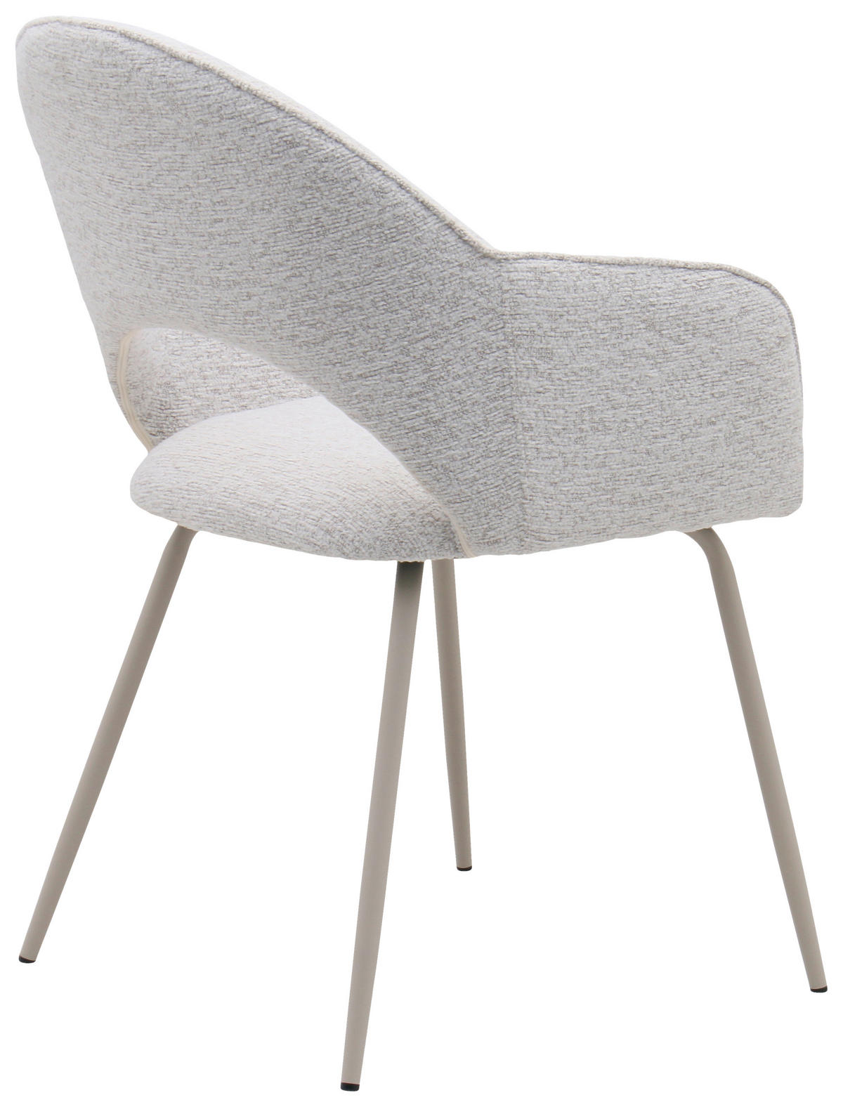 ARMLEHNSTUHL   Webstoff  Hellgrau, Beige  - Beige/Hellgrau, MODERN, Textil/Metall (55/83/63cm) - Livetastic