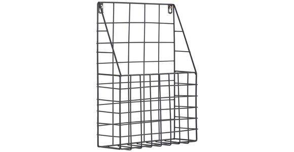 WANDREGAL  - Schwarz, Trend, Metall (27/35,5/8,5cm) - Xora