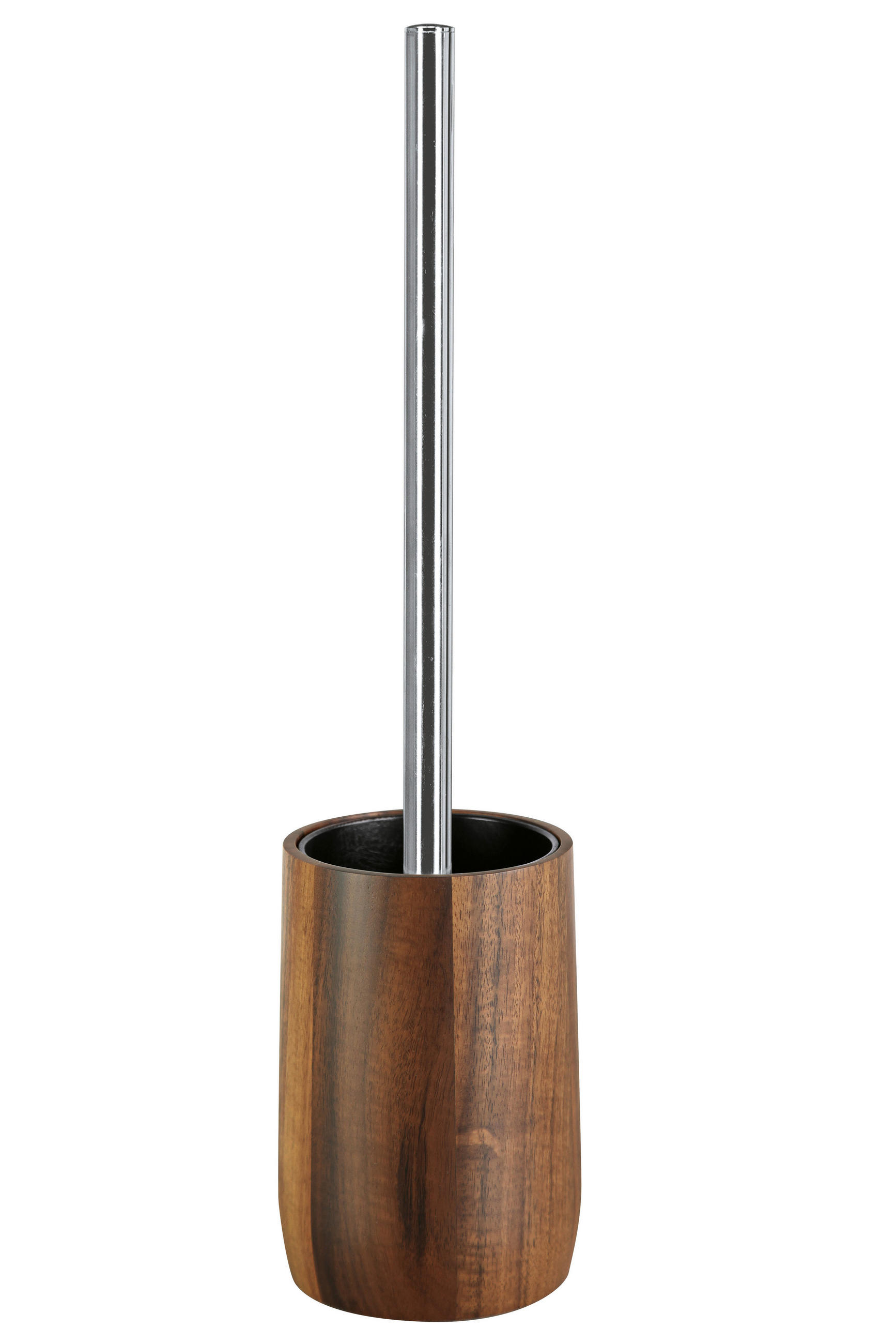GARNITURA TOALETNE ČETKE smeđa drvo ACAIA - smeđa/boje aluminija, Konvencionalno, drvo/plastika (10,6/39/10,6cm) - Kleine Wolke