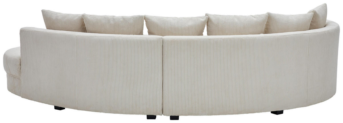 WOHNLANDSCHAFT Beige Cord  - Beige/Schwarz, Design, Kunststoff/Textil (300/160cm) - Livetastic