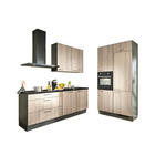 ECKKÜCHE XO 10 220/120 cm  in Graphitfarben, Schwarz, Tannenholzfarben  - Chromfarben/Tannenholzfarben, Design, Holzwerkstoff/Metall (220/120cm) - Xora