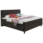 BOXSPRINGBETT 160/200 cm  in Schlammfarben  - Schlammfarben/Schwarz, KONVENTIONELL, Kunststoff/Textil (160/200cm) - Hom`in