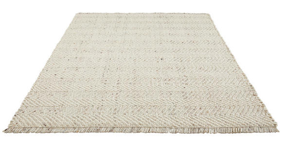 HANDWEBTEPPICH 160/230 cm  - Beige/Weiß, Basics, Textil (160/230cm) - Linea Natura