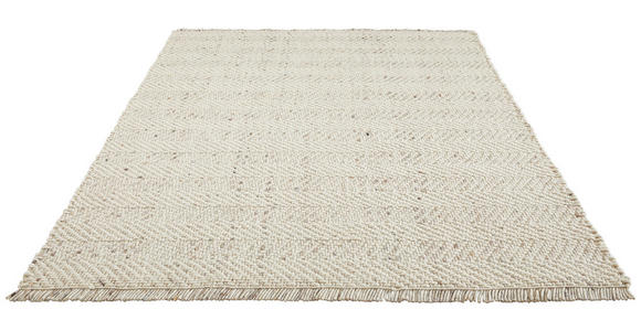 HANDWEBTEPPICH 70/130 cm Kärnten  - Beige/Weiß, Basics, Textil (70/130cm) - Linea Natura