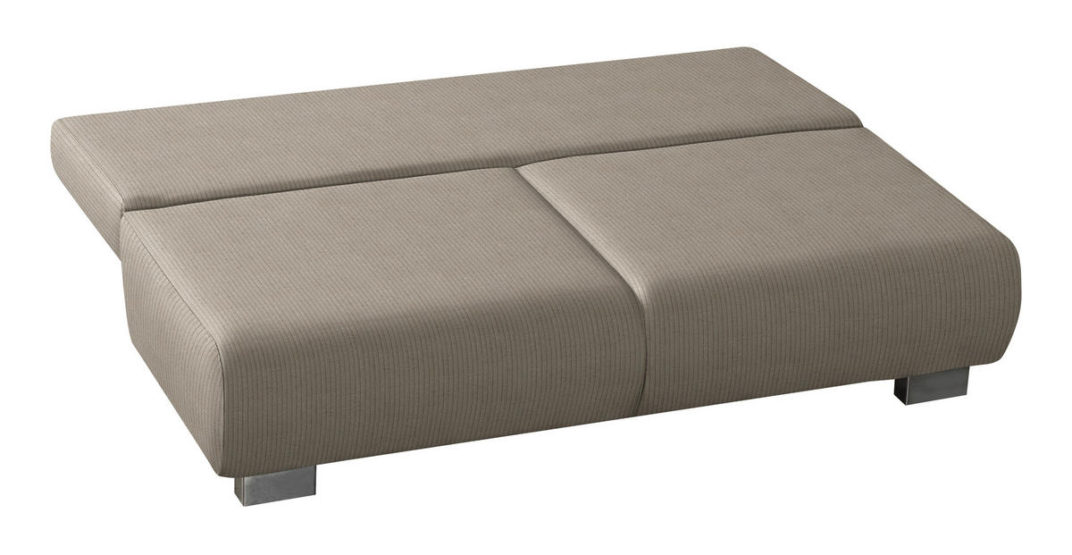 SCHLAFSOFA Rowan in Cord Hellbraun  - Hellbraun, KONVENTIONELL, Textil/Metall (196/89/94cm) - Novel