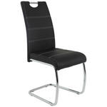 SCHWINGSTUHL  in Lederlook  - Chromfarben/Schwarz, Design, Textil/Metall (43/98/59cm) - Carryhome