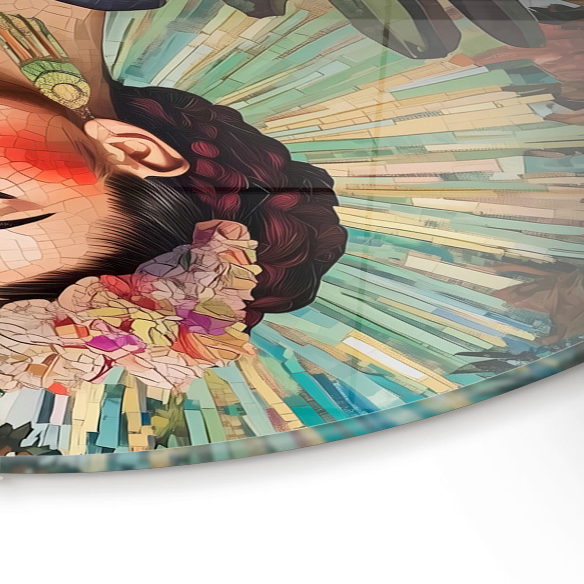 GLASBILD Frauen 70/100 cm  - Multicolor, Basics, Glas/Papier (70/100cm)