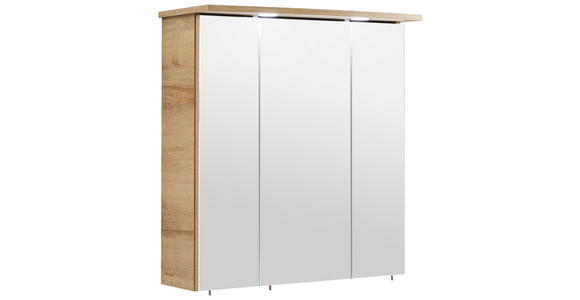SPIEGELSCHRANK 65/72/20 cm  - Chromfarben/Eichefarben, KONVENTIONELL, Glas/Holzwerkstoff (65/72/20cm) - Xora