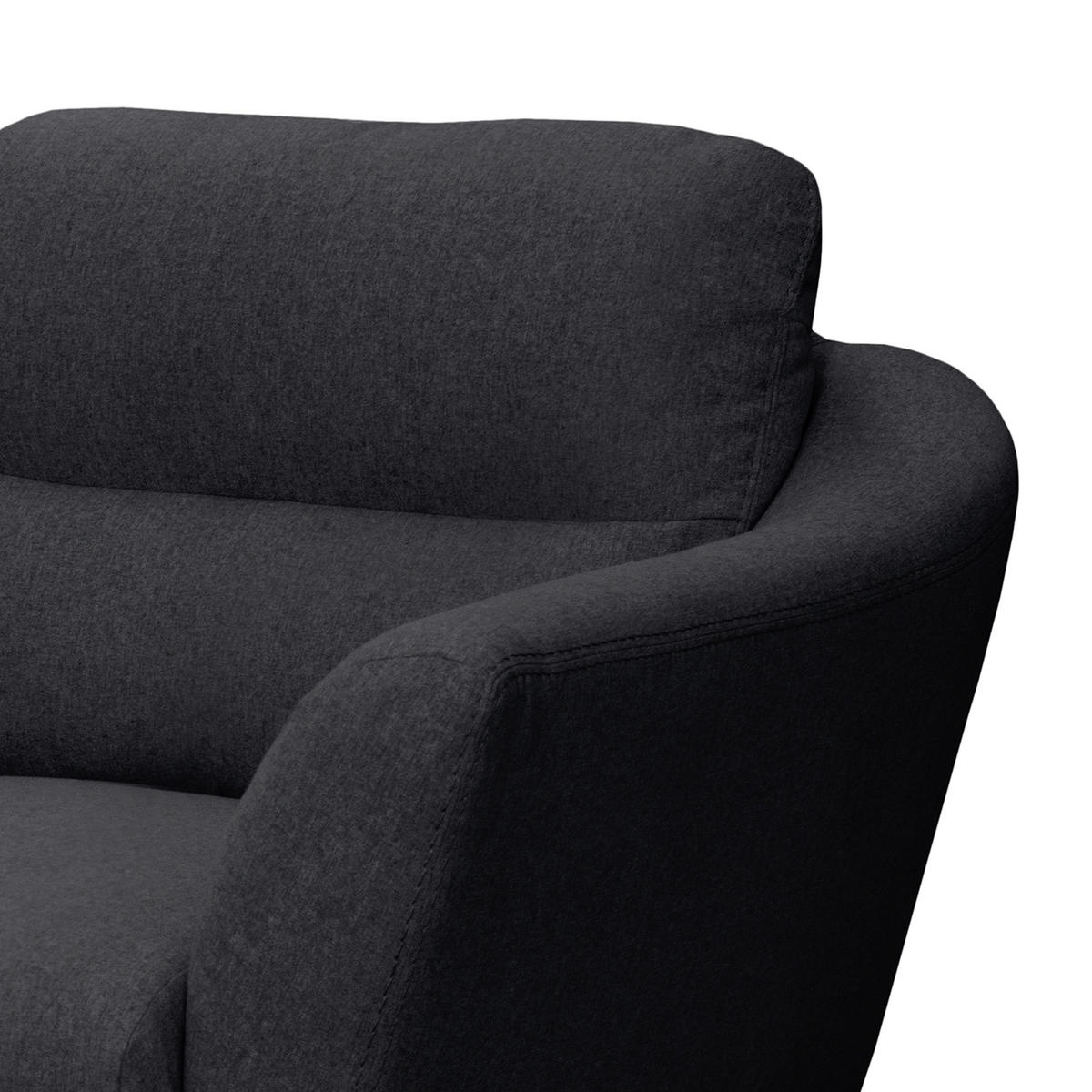 SESSEL in Webstoff Anthrazit  - Anthrazit/Buchefarben, Design, Holz/Textil (92/87/88cm) - Livetastic