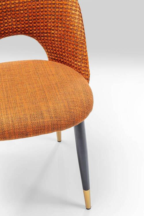 ŽIDLE, oranžová, černá, barvy zlata - oranžová/černá, Design, kov/textil (49/84/54cm) - Ambia Home