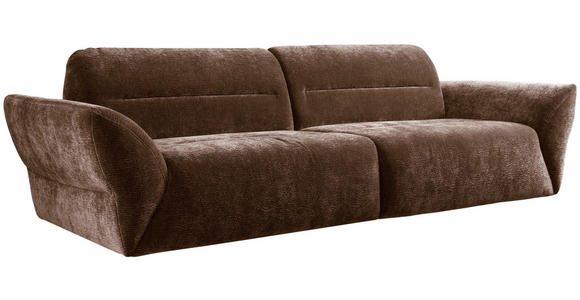 BIGSOFA Chenille Kupferfarben  - Schwarz/Kupferfarben, KONVENTIONELL, Kunststoff/Textil (300/91/116cm) - Cantus