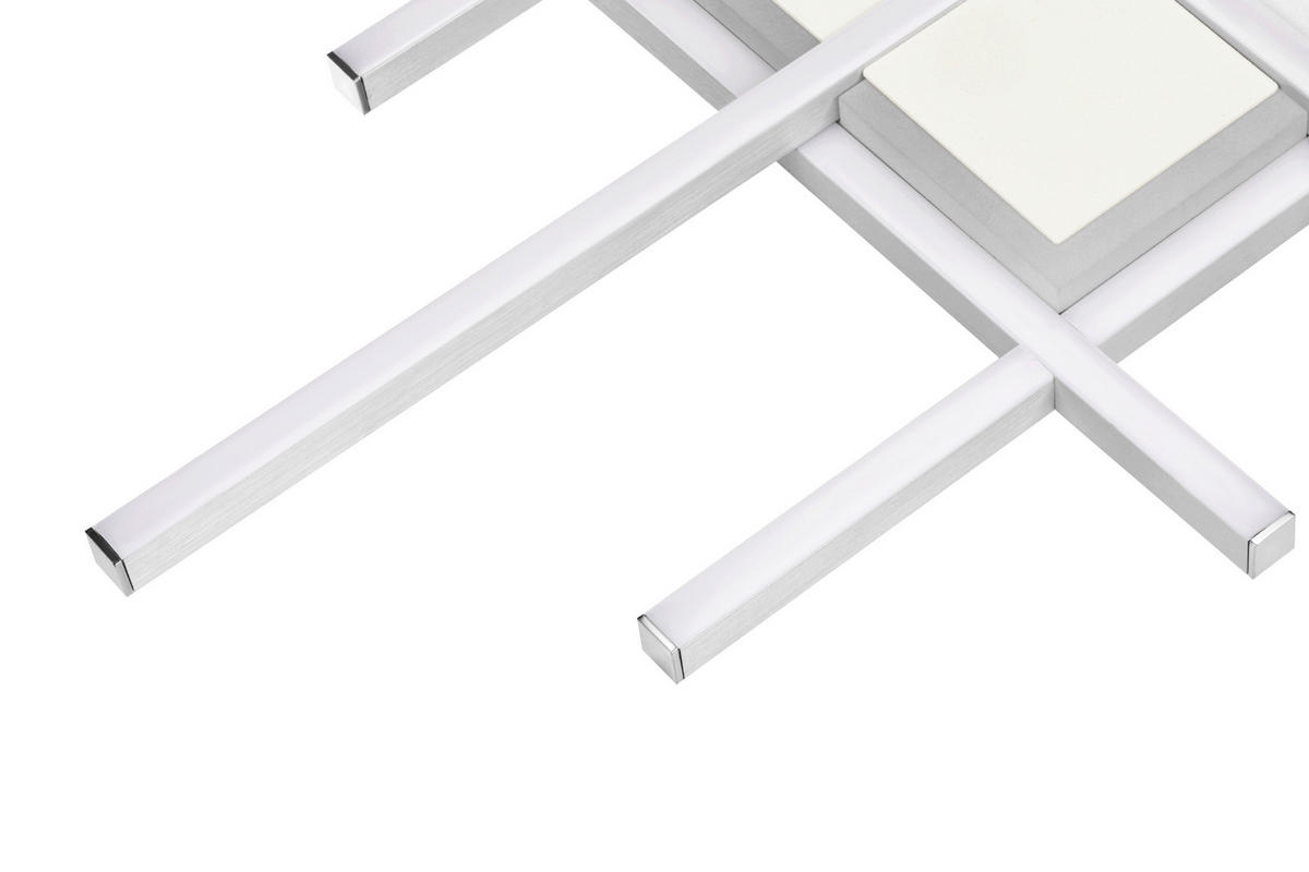 LED-DECKENLEUCHTE 27 W    53,5/53,5/4,5 cm  - Silberfarben, Basics, Kunststoff/Metall (53,5/53,5/4,5cm) - Boxxx