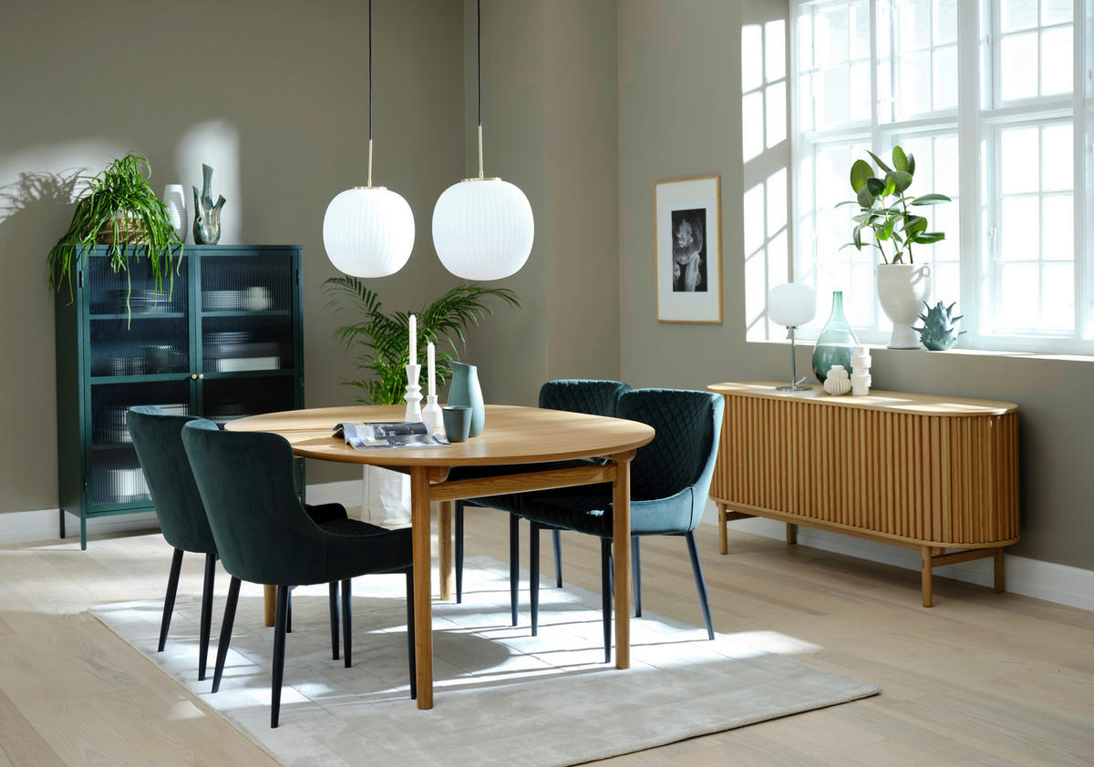 HIGHBOARD BRONCO GLASS CABINET H140 CM BRONCO GLASS CABINET H140 CM Grün, Goldfarben  110/140/40 cm  - Goldfarben/Grün, MODERN, Glas/Metall (110/140/40cm) - Lomoco