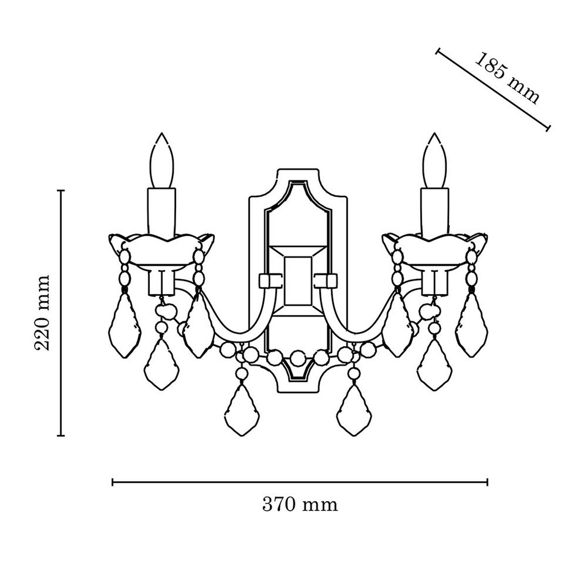 WANDLEUCHTE ODESSA 37/22/18,5 cm  - Goldfarben, KONVENTIONELL, Metall (37/22/18,5cm)