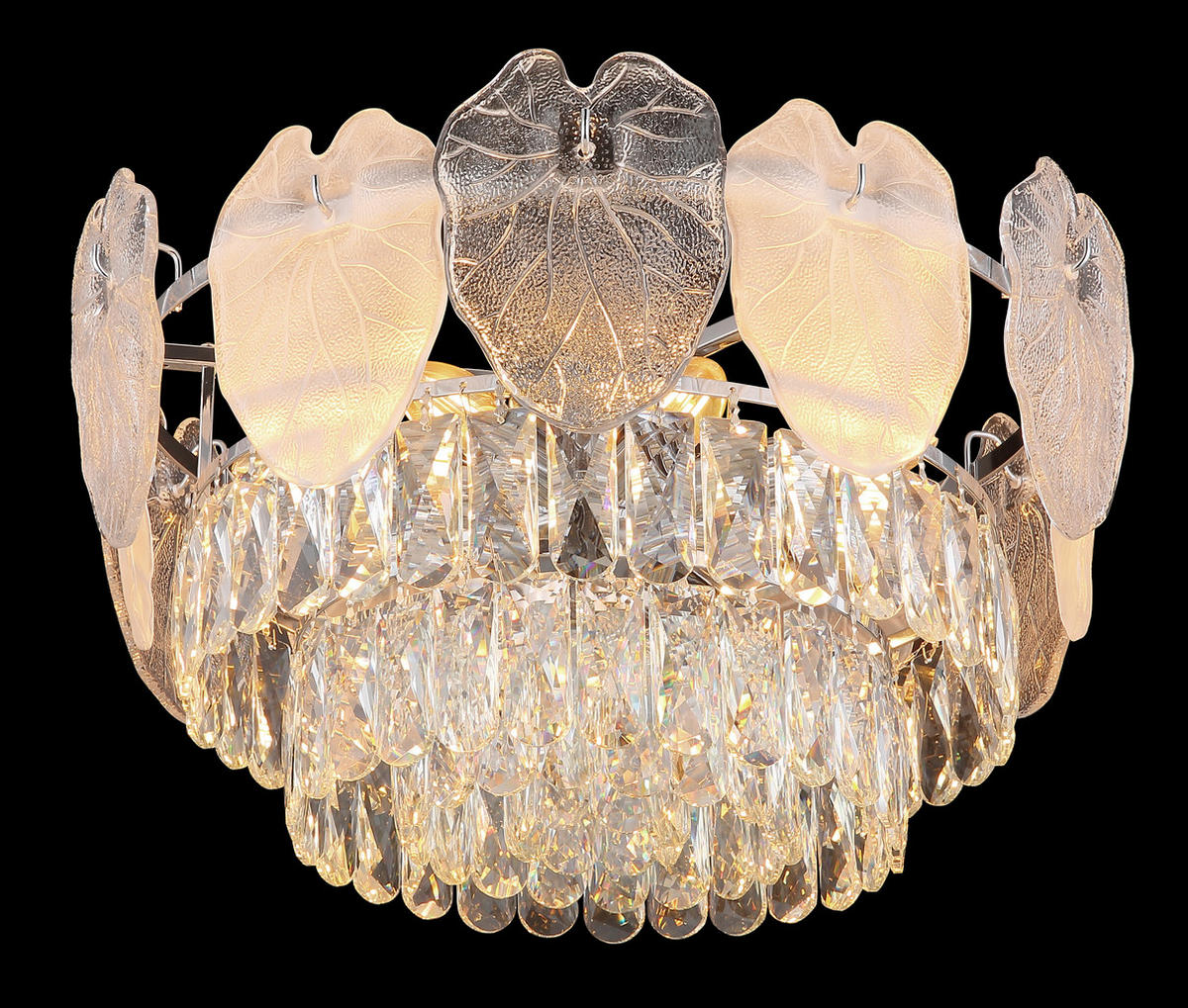 DECKENLEUCHTE  50/27,9 cm    - Klar/Chromfarben, Konventionell, Glas/Metall (50/27,9cm) - Globo
