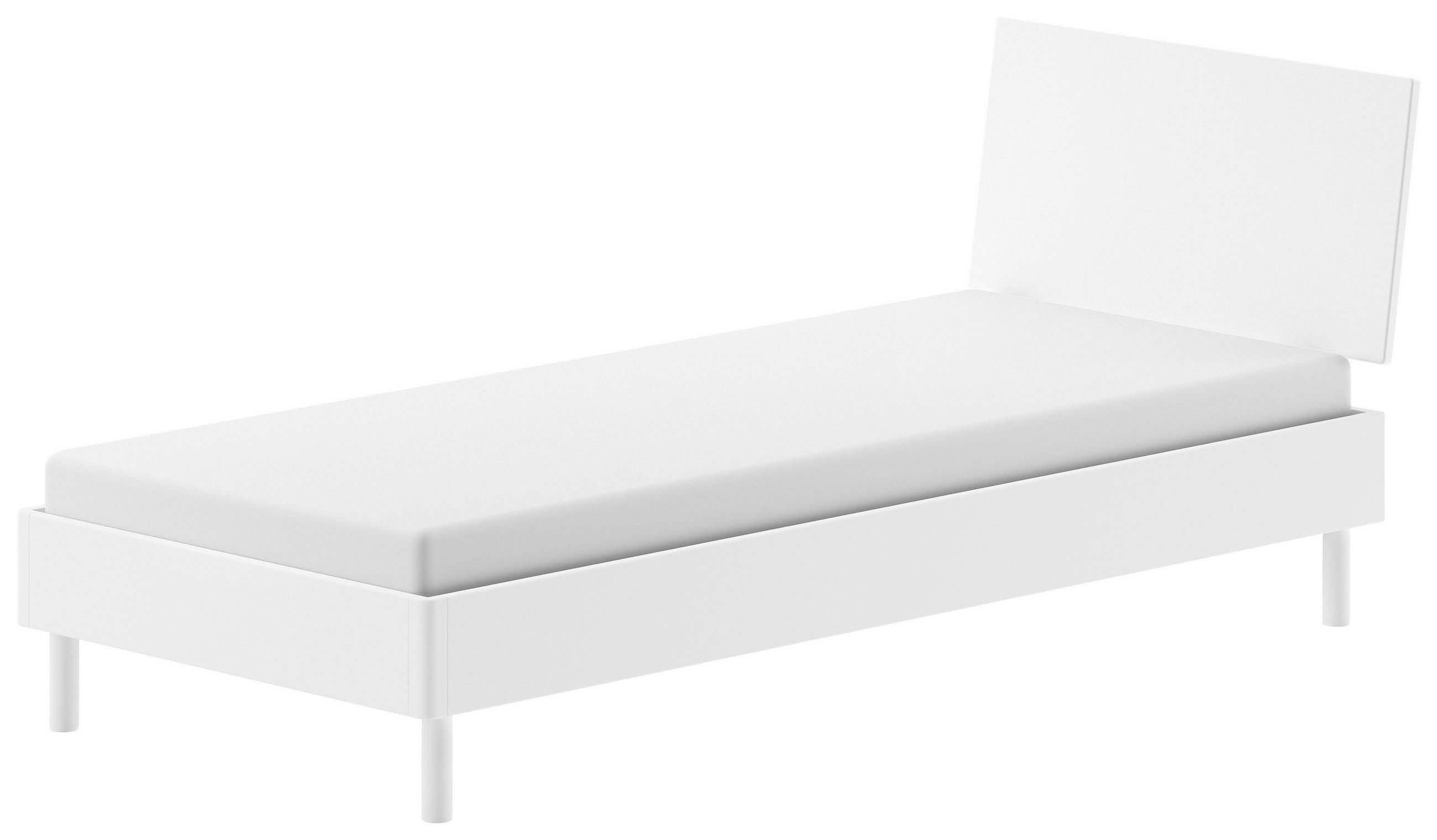 BETT 90/200 cm  in Weiß  - Naturfarben/Weiß, MODERN, Holz (90/200cm) - MID.YOU
