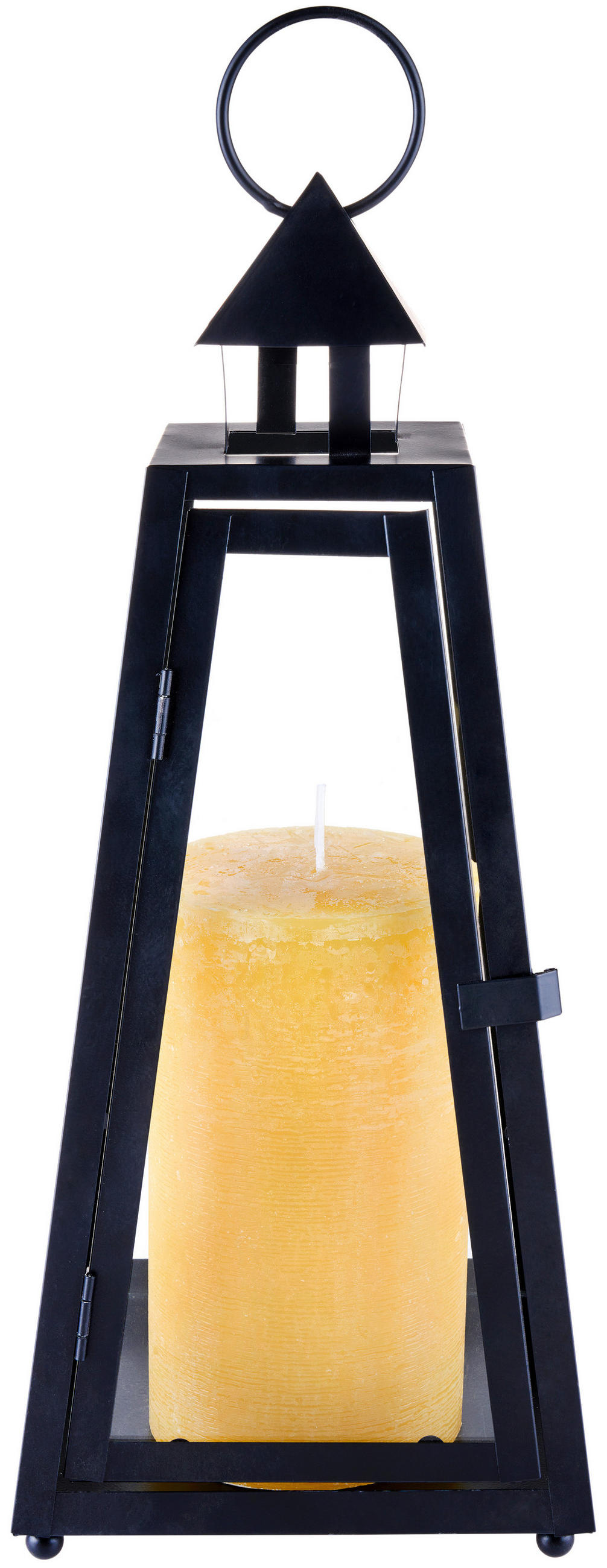 LATERNE - Transparent/Schwarz, Basics, Glas/Metall (17/40/17cm) - Ambia Home