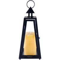 LAMPÁŠ kov, sklo - priehľadné/čierna, Basics, kov/sklo (17/40/17cm) - Ambia Home