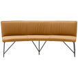 SITZBANK 201/86/64 cm Echtleder Cognac Metall  - Cognac/Anthrazit, Design, Leder/Metall (201/86/64cm) - Valnatura