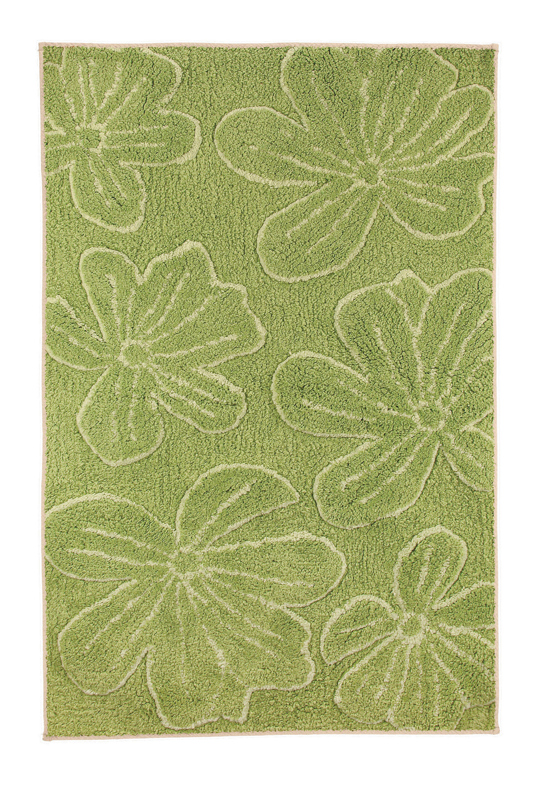 BADTEPPICH Gardenia Grün 70/120/120 cm  - Grün, Basics, Kunststoff/Textil (70/120/120cm) - Kleine Wolke