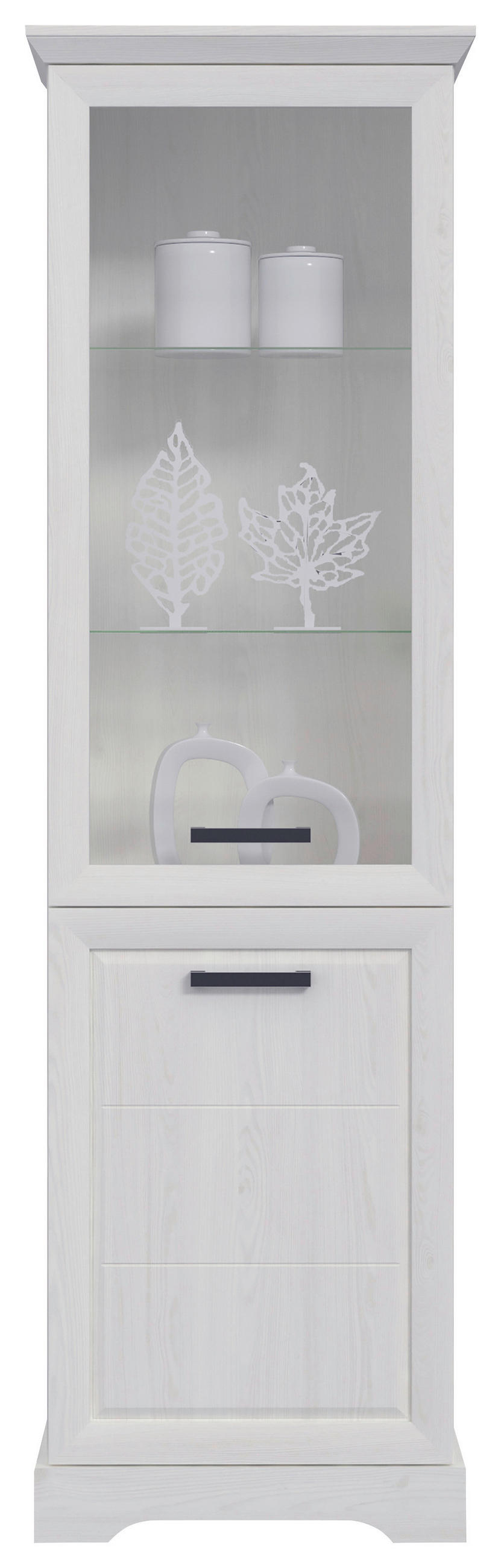 VISOKA KOMODA   60,5/204,40/44,50 cm   boja ariša  - boja ariša/crna, Konvencionalno, staklo/metal (60,5/204,40/44,50cm) - Landscape