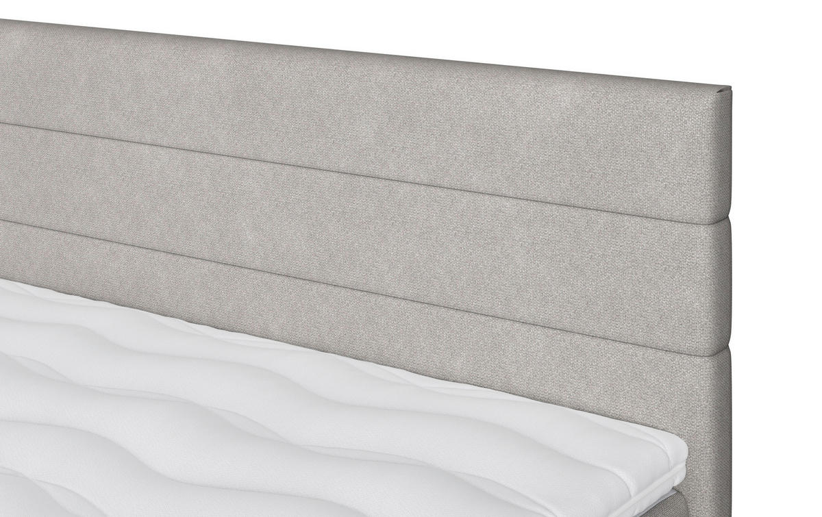 BOXBETT 180/200 cm  in Silberfarben  - Silberfarben/Schwarz, KONVENTIONELL, Holz/Holzwerkstoff (180/200cm) - MID.YOU