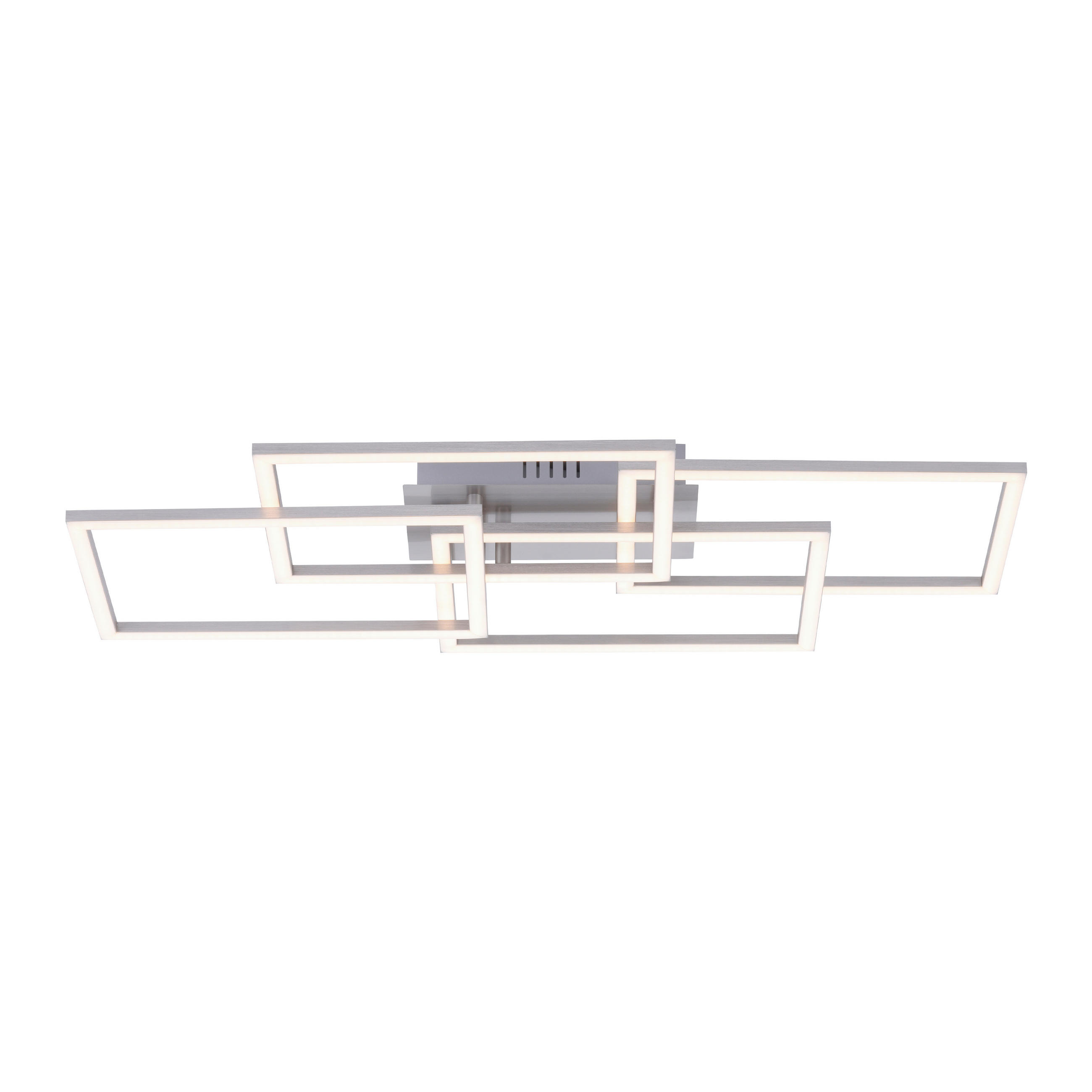 LED-DECKENLEUCHTE Iven 70/34,5/9,5 cm  - Alufarben, Design, Kunststoff/Metall (70/34,5/9,5cm)