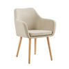 ARMLEHNSTUHL  in Struktur  - Beige/Naturfarben, MODERN, Holz/Textil (62/84/60cm) - Livetastic