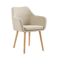 ARMLEHNSTUHL  in Struktur  - Beige/Naturfarben, MODERN, Holz/Textil (62/84/60cm) - Livetastic