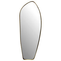STENSKO OGLEDALO, 33/90/2,5 cm steklo  - zlate barve, Design, kovina/steklo (33/90/2,5cm) - MID.YOU