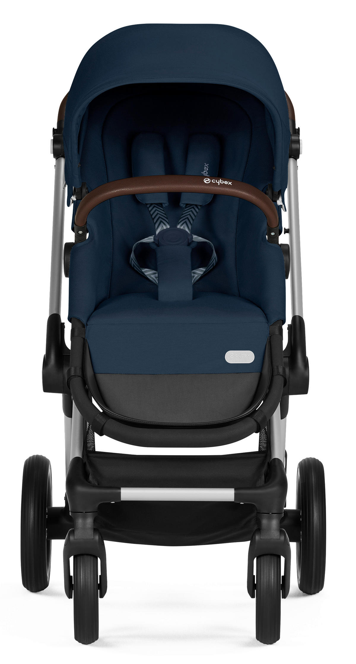 KINDERWAGENSET Eos Lux  - Silberfarben/Dunkelblau, Basics, Textil/Metall (85/61/116cm) - Cybex
