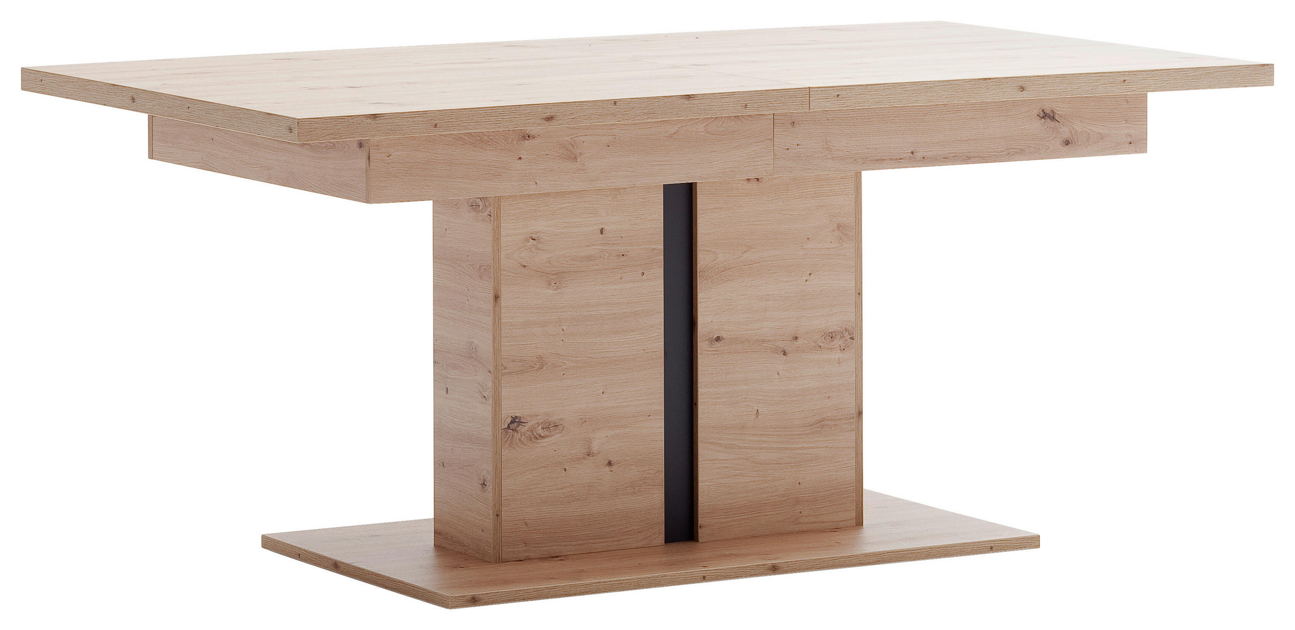 ESSTISCH Anthrazit, Eichefarben rechteckig  ausziehbar  - Eichefarben/Anthrazit, Design, Holzwerkstoff (180-280/100/77cm) - MID.YOU