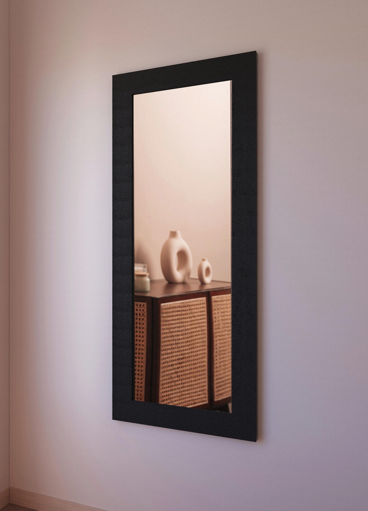 WANDSPIEGEL 79/179/5 cm  - Schwarz, Design, Glas/Holz (79/179/5cm) - Xora