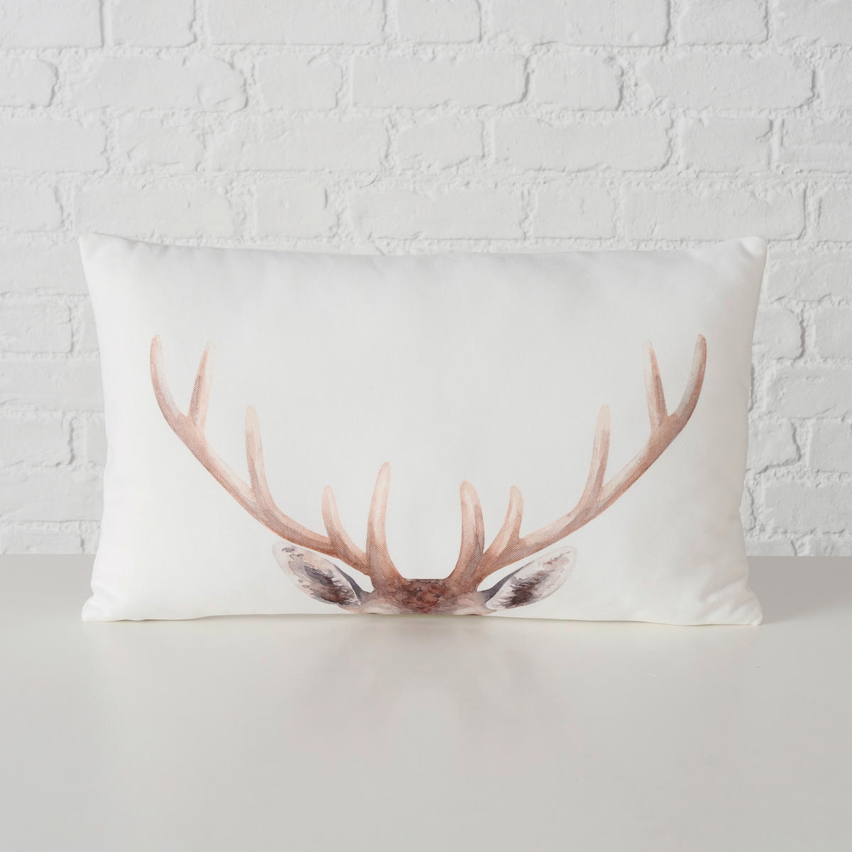 Zierkissen Aspen  50/30 cm   - Weiss/Braun, Romantik / Landhaus, Textil (50/30cm)