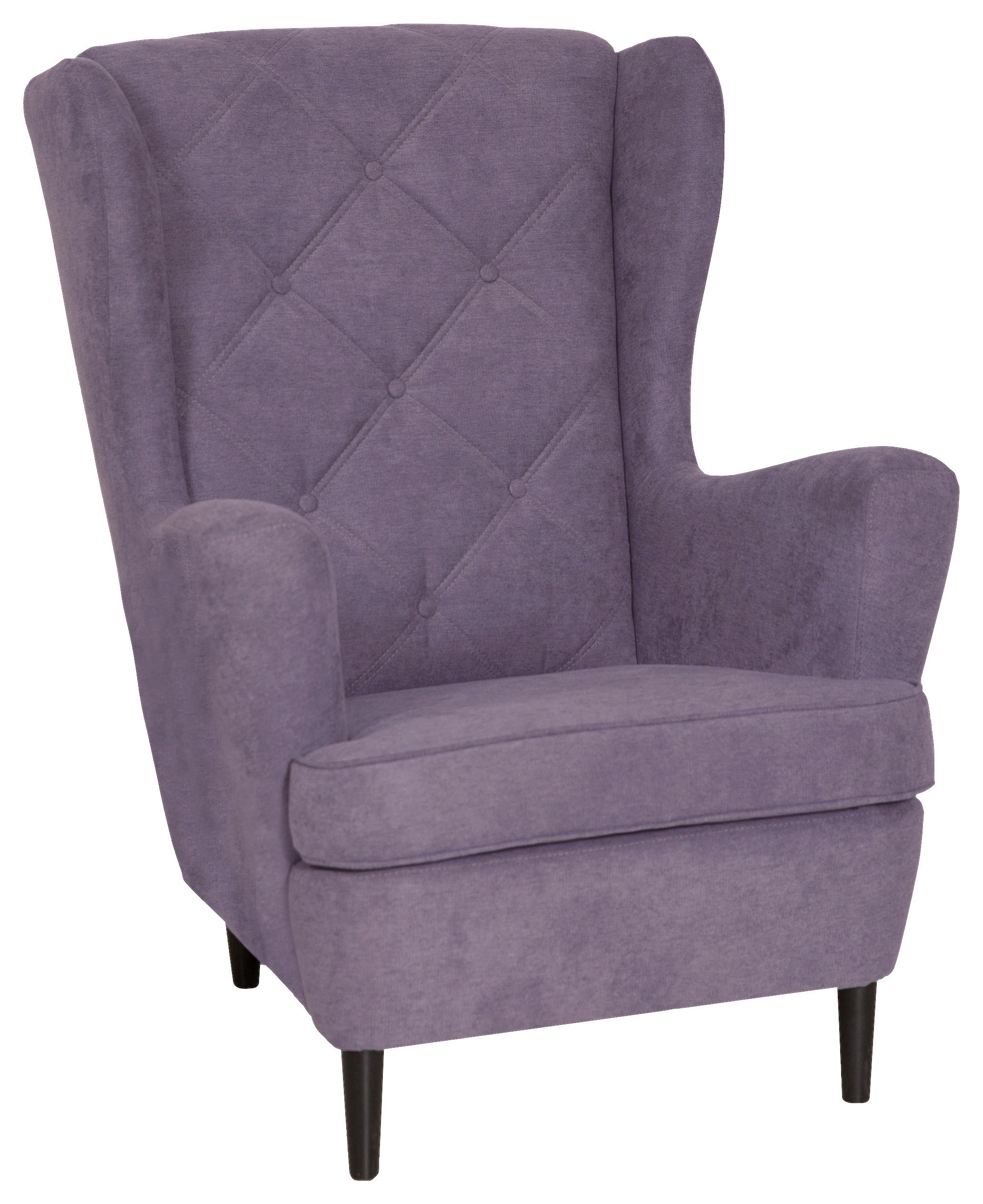 FÜLES FOTEL - lila/sötétszürke, Basics, textil/fa (78/102/98cm) - Carryhome