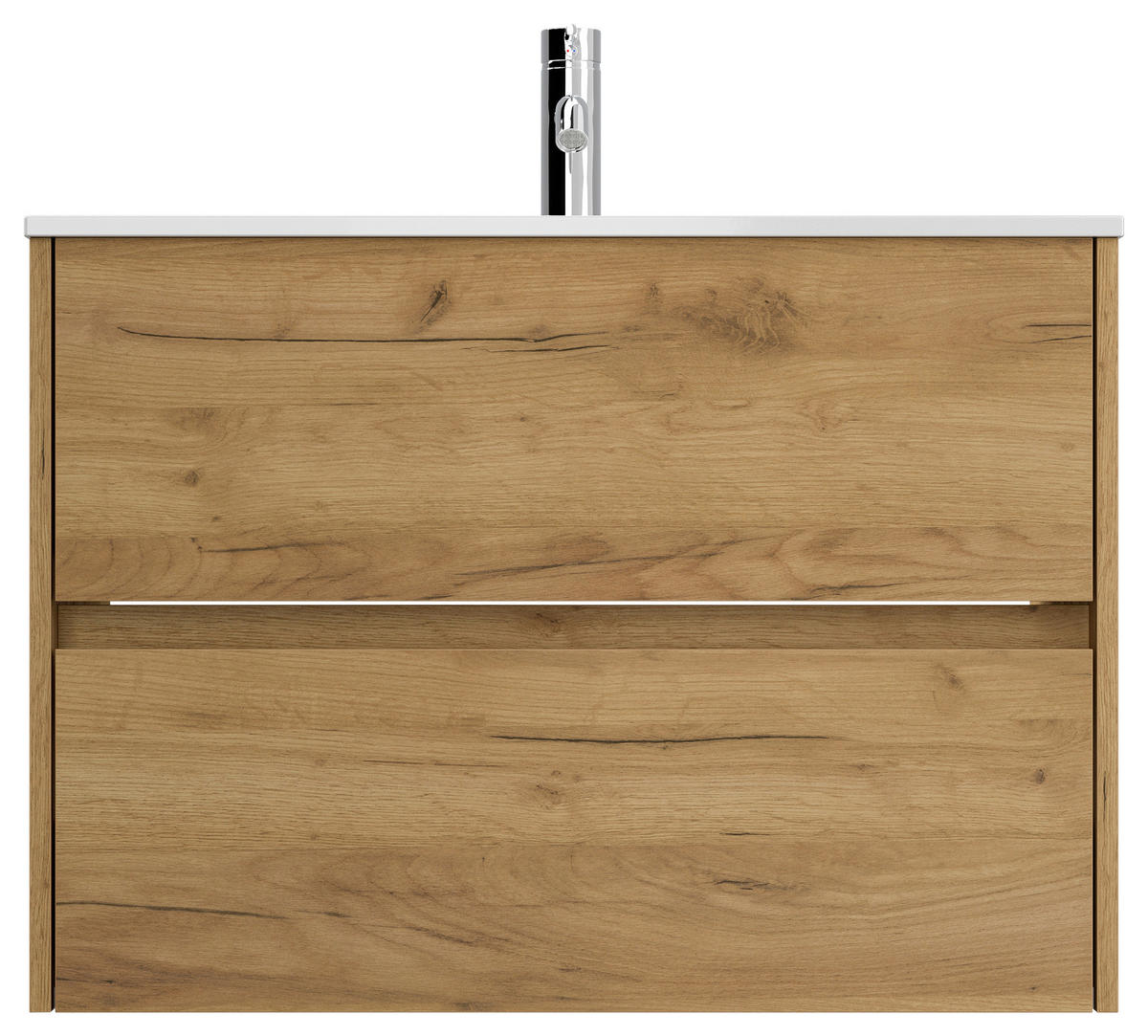 WASCHTISCHKOMBI 80 cm  - Eichefarben/Weiß, MODERN, Keramik/Holzwerkstoff (80cm) - MID.YOU