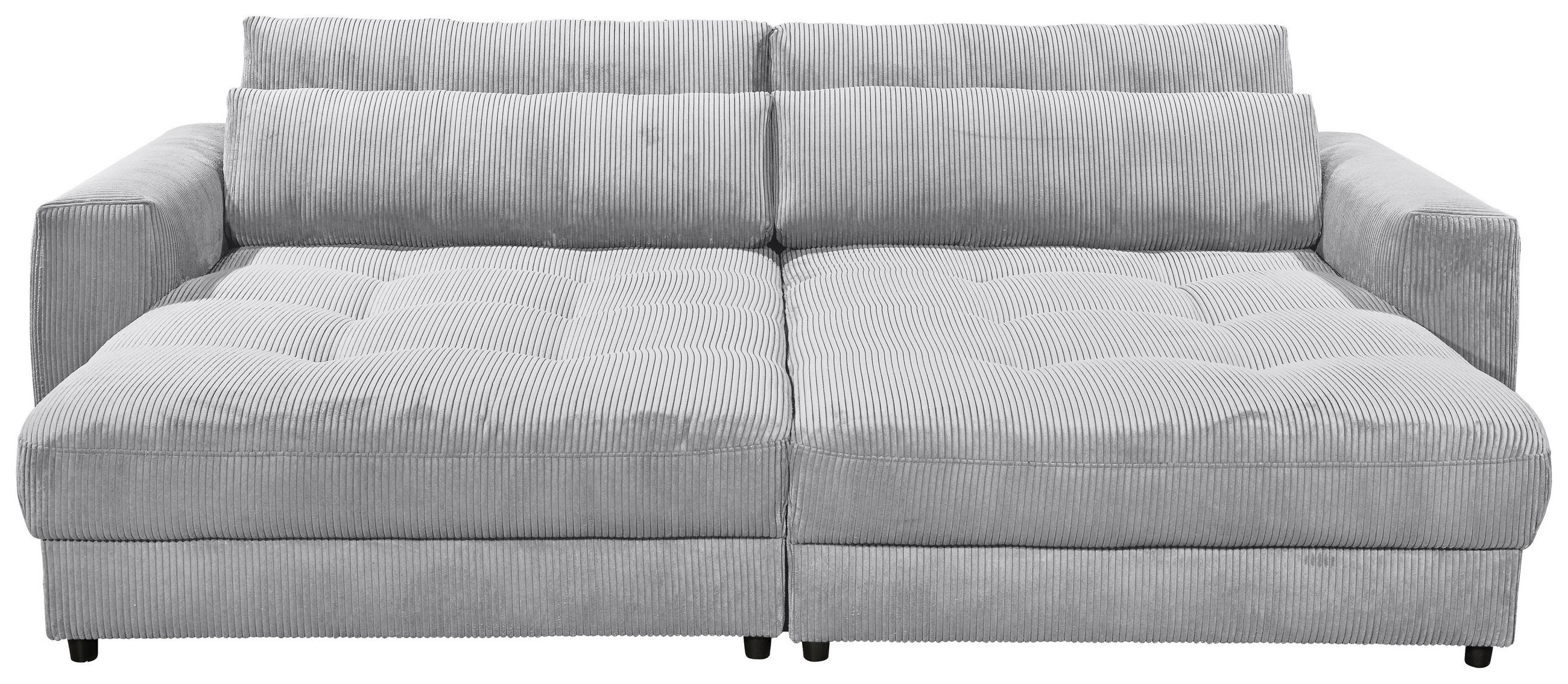 NAGY KANAPÉ textil, faalapú anyag világosszürke  - világosszürke/fekete, Konventionell, műanyag/faalapú anyag (292/90/194cm) - MID.YOU