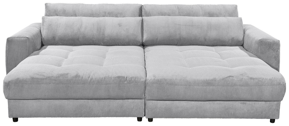 VEĽKÁ POHOVKA, textil, kompozitné drevo, svetlosivá - čierna/svetlosivá, Konventionell, kompozitné drevo/textil (292/90/194cm) - MID.YOU