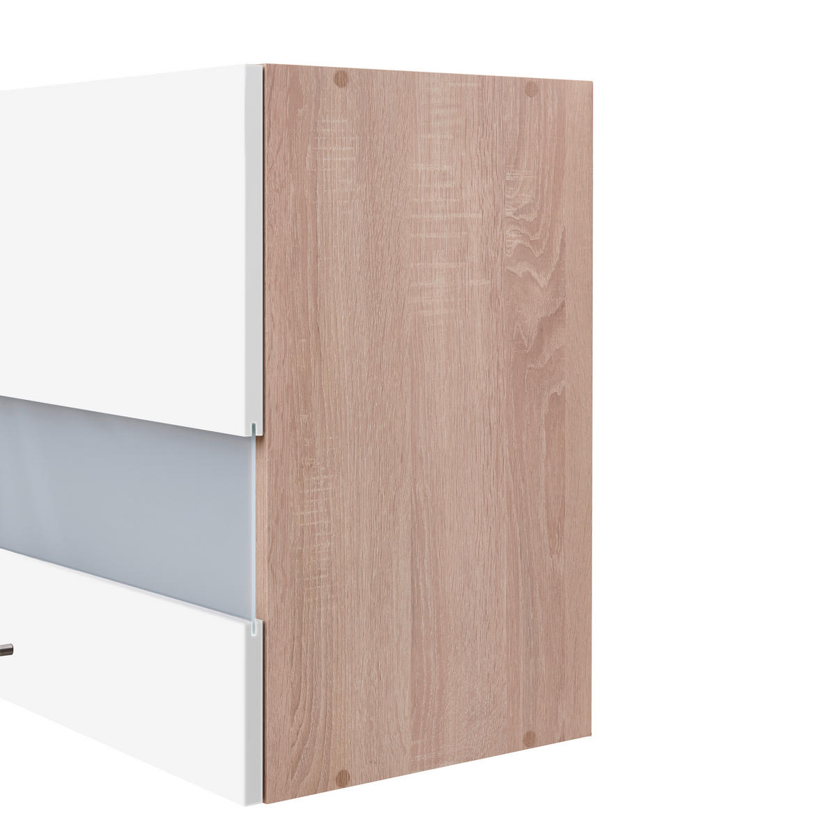KÜCHENBLOCK 310 cm   in Weiss, Eichefarben  - Weiss/Eichefarben, Basics, Holzwerkstoff (310cm) - Respekta