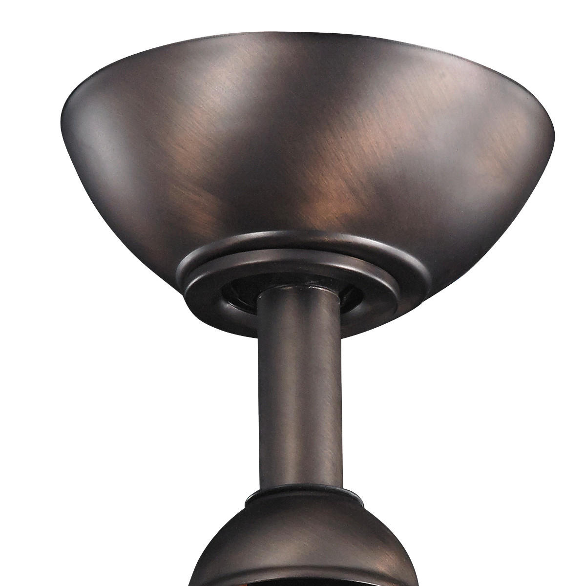 STROPNI VENTILATOR  Elstead Terna /1116 lm/3000 K// - temno rjava/barve brona, Design, kovina/umetna masa (38/50cm)