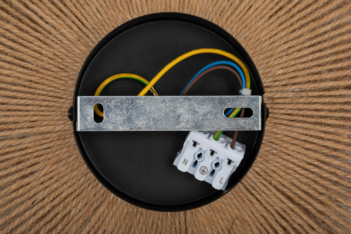 HÄNGELEUCHTE 40/17,5 cm   - Naturfarben, Design, Textil/Metall (40/17,5cm) - Collet's Monde