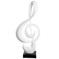 SKULPTUR - Schwarz/Weiß, LIFESTYLE, Kunststoff/Stein (40/85/17cm)