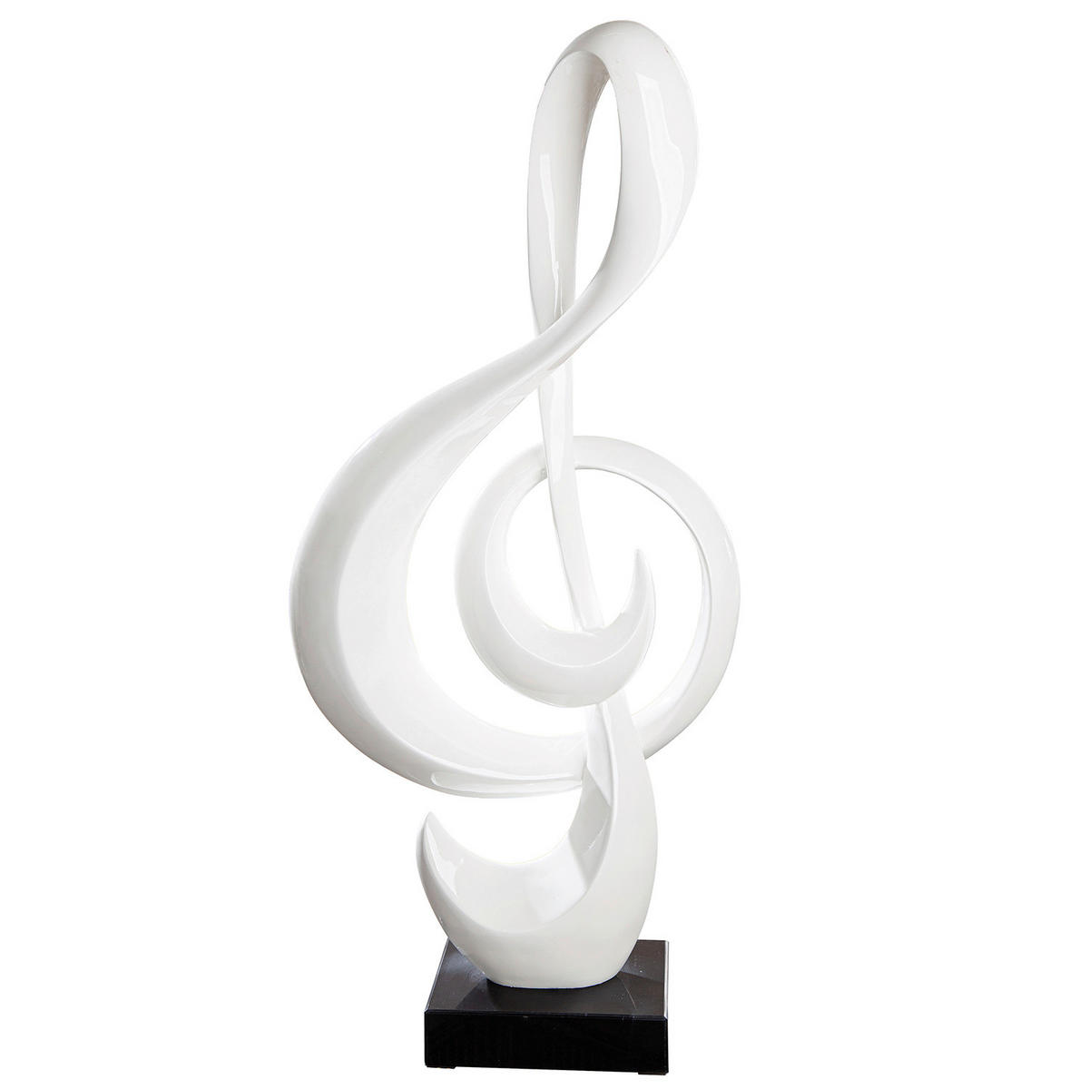 SKULPTUR - Schwarz/Weiß, LIFESTYLE, Kunststoff/Stein (40/85/17cm)