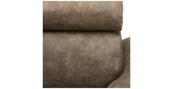ECKSOFA in Lederlook Taupe  230/263 cm  - Taupe/Schwarz, Design, Kunststoff/Textil (230/263cm) - Hom`in
